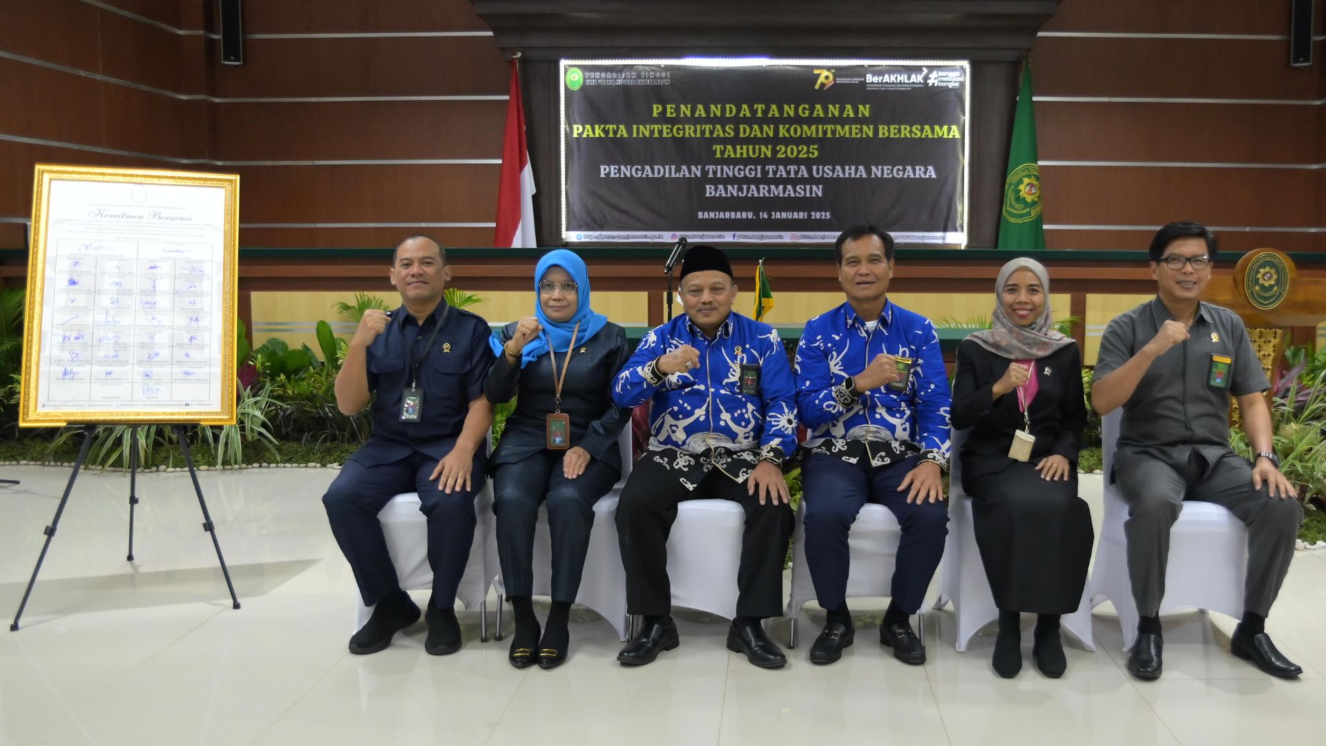 Penandatanganan Pakta Integritas dan Komitmen Bersama Pengadilan Tinggi Tata Usaha Negara Banjarmasin Tahun 2025