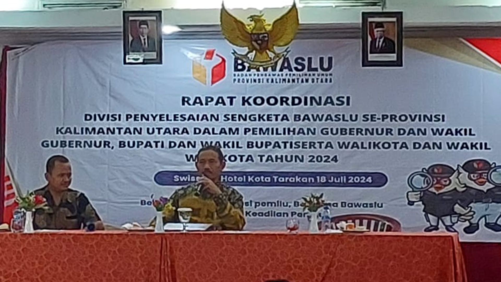 Koordinasi Perkara Sengketa Pilkada Pengadilan Tinggi Tata Usaha Negara Banjarmasin dengan BAWASLU Provinsi Kalimantan Utara