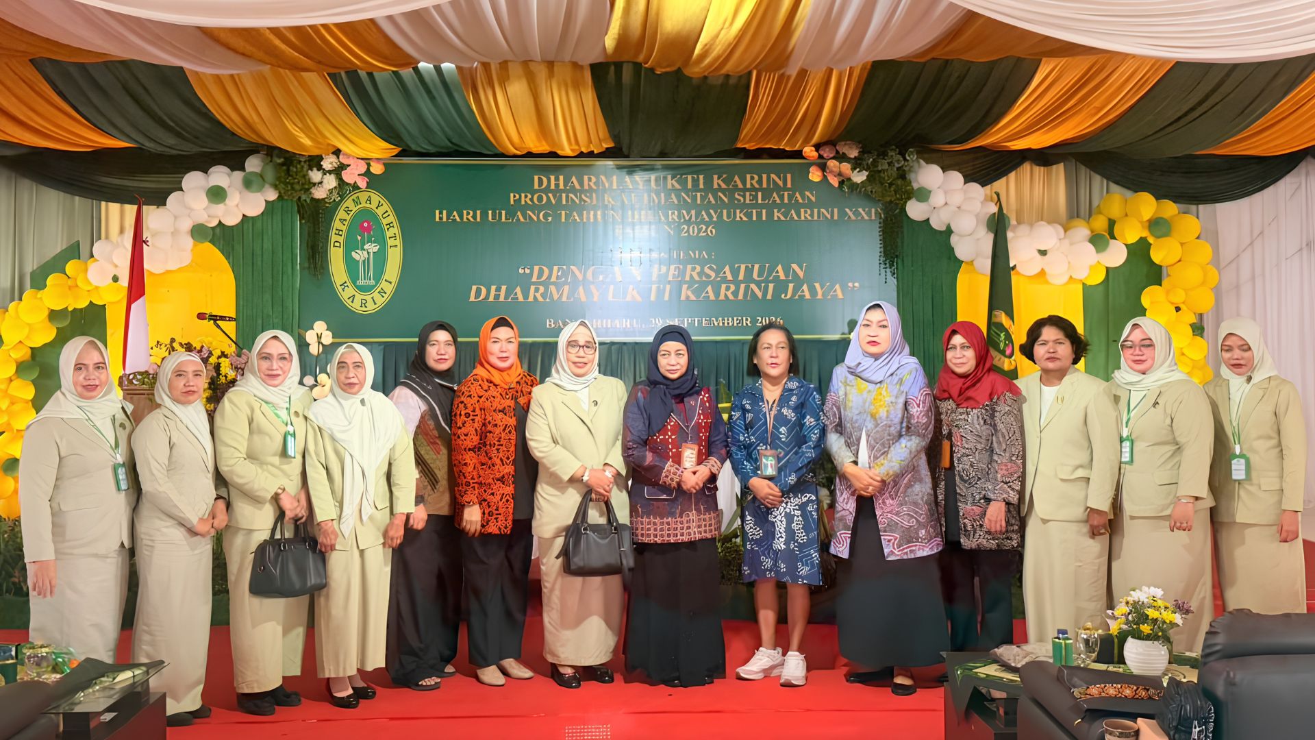 PTTUN Banjarmasin Ikuti Peringatan Hari Ulang Tahun ke-XXIV Dharmayukti Karini Tahun 2026 di Pengadilan Tinggi Banjarmasin