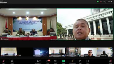 Sosialisasi e-Monev Bappenas 2024 via Zoom Meeting oleh Biro Perencanaan Mahkamah Agung RI