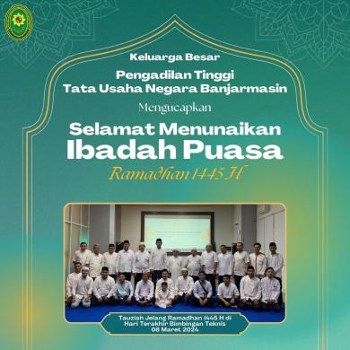 Selamat Menunaikan Ibadah Puasa 1445 H